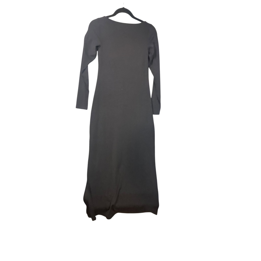 OFFLINE by Aerie Real Me Xtra Black Long Sleeve Square Neck Maxi Dress Small - Picture 4 of 6